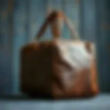 A vintage bowling bag showcasing intricate stitching and classic design.