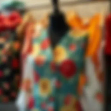 Diverse Floral Vest Designs Diverse design variations of floral vests on display