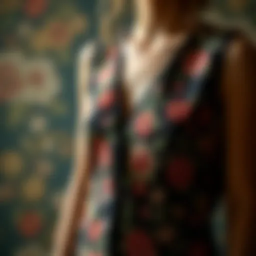 Elegant floral vest showcasing intricate patterns