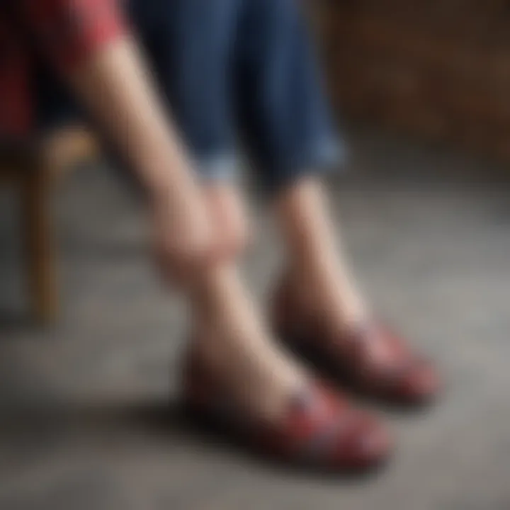 Different materials used in crafting plaid flats, emphasizing comfort and quality