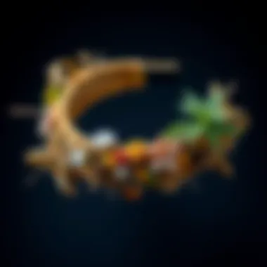 Sustainable Design for a Headband A beautifully crafted headband decorated with eco-friendly materials, showcasing sustainability.