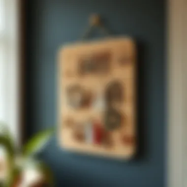 Chic Earring Display: Elegance Meets Functionality Elegant wall-mounted earring holder showcasing a variety of earrings in a chic setting