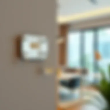 Modern Aesthetics: Metal Holder in Contemporary Space Stylish metal wall-mounted earring holder integrated into modern decor
