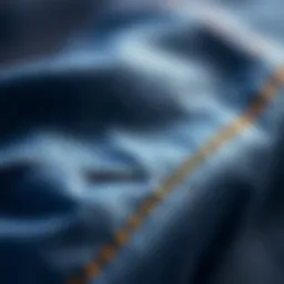 Close-up of waxdenim texture highlighting its unique finish