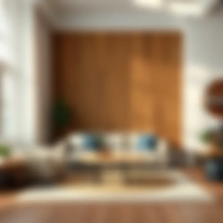 Living Room Makeover with Wood Grain Contact Paper Living room transformed with wood grain contact paper