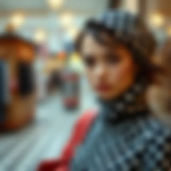 An artistically designed garment featuring an innovative polka dot pattern.