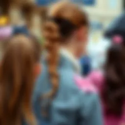 Illustration showcasing various ponytail holders for thick hair