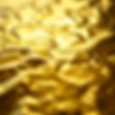 Close-up of Gold Foil Texture Close-up of gold foil texture highlighting its shine and depth