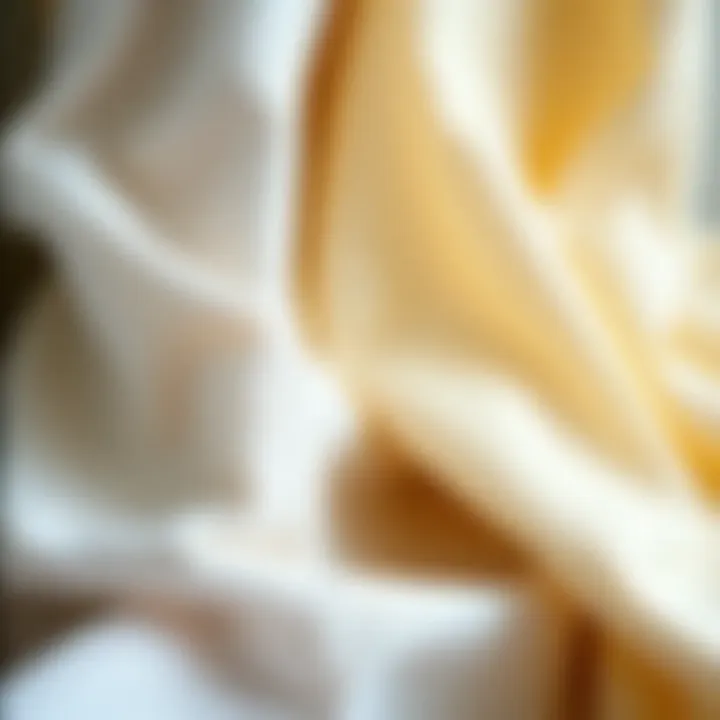 Close-up of different fabric textures used in homewear linens