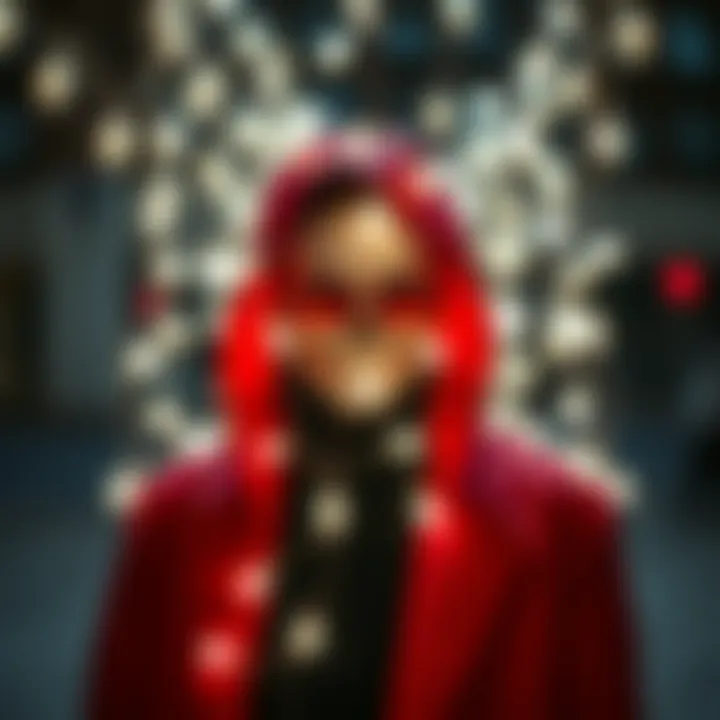 Skull Light Strings in Fashion Ensemble Skull light strings integrated into a modern fashion ensemble