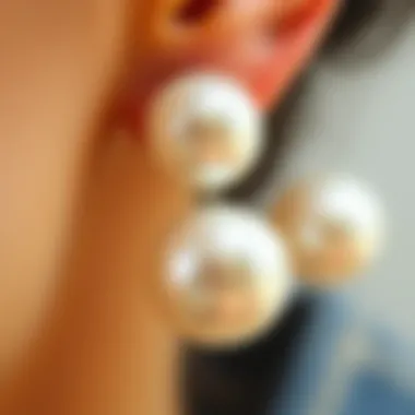 The Luster of Faux Pearls Close-up view showcasing the texture and sheen of faux pearls