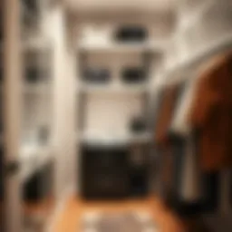 Elegant closet tension shelves enhancing storage solutions