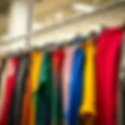 Vibrant plus size capri leggings displayed on a hanger