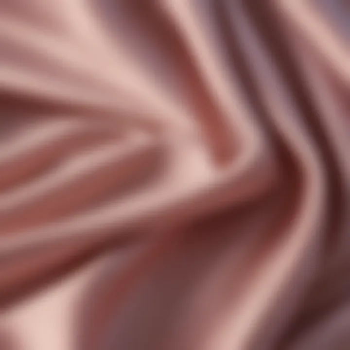 Close-up of the soft texture and sheen of rayon fabric