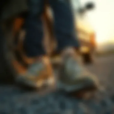 The Perfect Footwear: Comfort on the Road Footwear suitable for long drives and adventures.