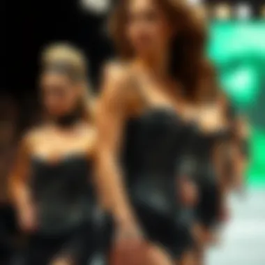 Contemporary fashion show featuring sculpted corsets