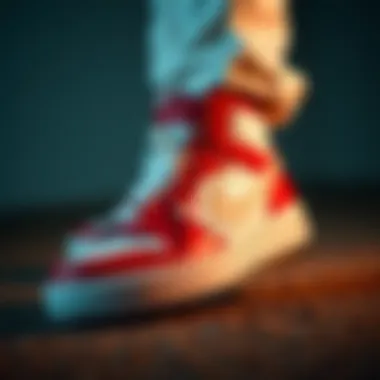 Stylish sneakers with inserts showcased