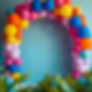 Color theory application in a creatively designed balloon arch