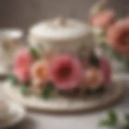 Elegant tea party hat adorned with floral decoration