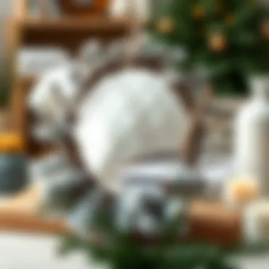 A step-by-step guide showcasing materials for creating a custom wreath