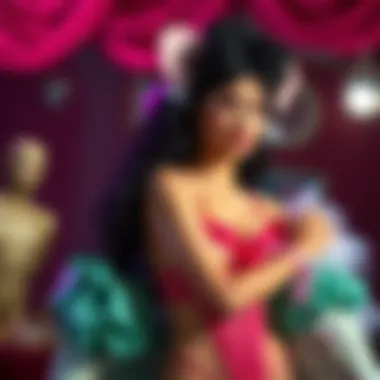 Playful Impressions: The Art of Costume Design Vibrant and playful sexy costume showcased in a theatrical setting