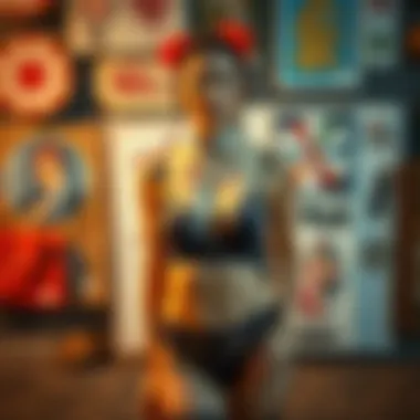 Cultural Reflections: Lingerie's Role in Personal Expression Chic lingerie ensemble against a backdrop of cultural symbols