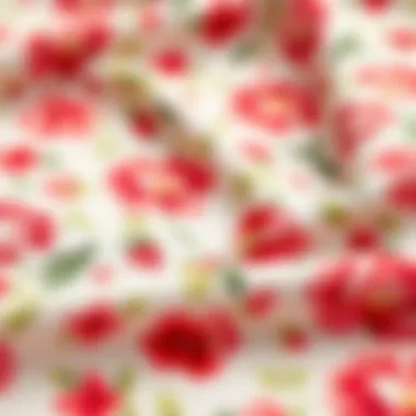 Eco-Friendly Floral Fabric Sample An eco-friendly fabric sample featuring a floral design
