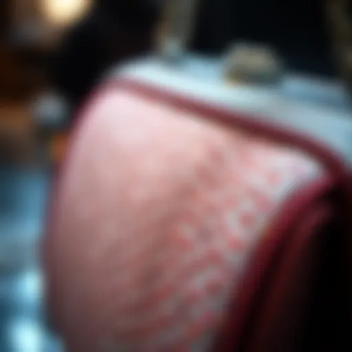 Intricate Detailing of a Glitter Handbag A close-up view of a sparkling glitter handbag showcasing intricate detailing