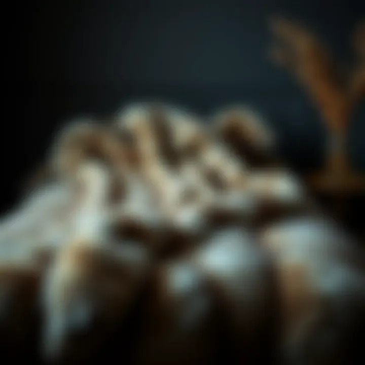 Ethical Sourcing of Rabbit Fur Ethically sourced rabbit fur blankets displayed artistically