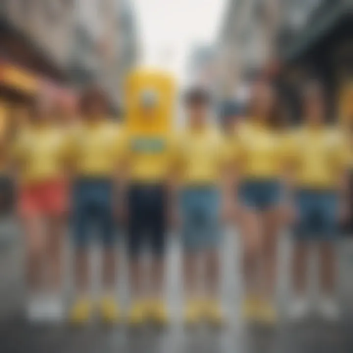 Group of individuals showcasing their SpongeBob inspired outfits