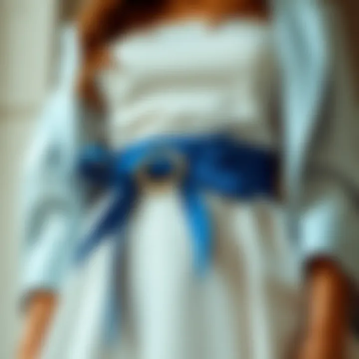 Styling tips for blue bridal belts