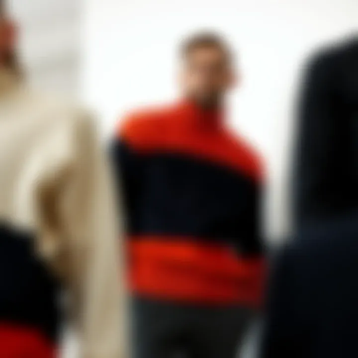 Stylish Color Combinations for Color Block Sweaters An array of color combinations for color block sweaters displayed elegantly.