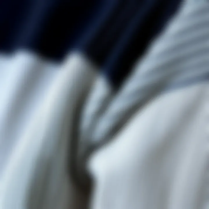 Detailed Fabric Texture of a Color Block Sweater Close-up of fabric texture on a color block sweater.