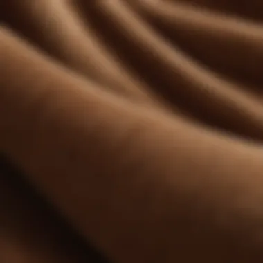 Close-up of corduroy texture highlighting the deep ridges