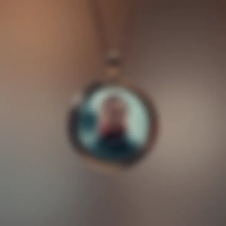 An elegant modern necklace with a transparent pendant displaying a cherished memory