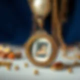 A close-up view of a vintage locket showcasing intricate metalwork and a small photograph inside