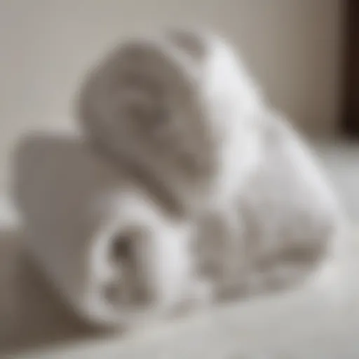 A luxurious hair towel folded neatly showcasing its soft texture