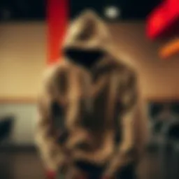 Stylish drawstring hoodie draped casually over a chair