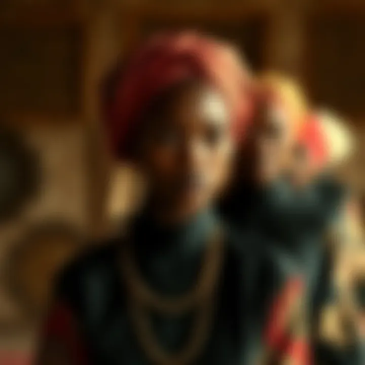 Historical representation of satin bonnets showcasing their significance in different cultures.