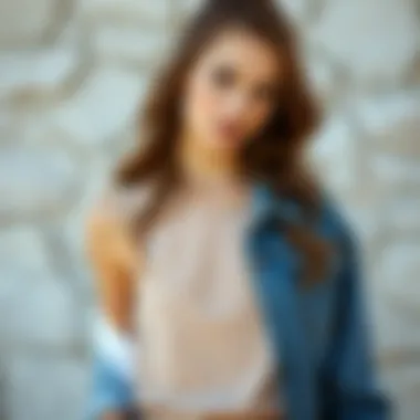 Layering Ideas with Beige Tank Dress Layering ideas with a beige tank dress and denim jacket