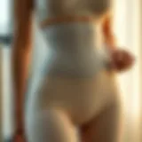 Illustration of a thermal waist trainer in action, showcasing its contouring effect on the waistline.