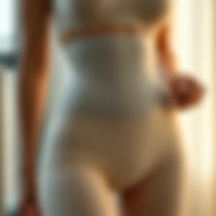 Illustration of a thermal waist trainer in action, showcasing its contouring effect on the waistline.