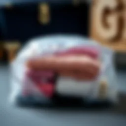 A neatly packed vacuum compression bag showcasing saved space