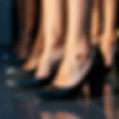 Variety of black heel designs showcasing seasonal trends