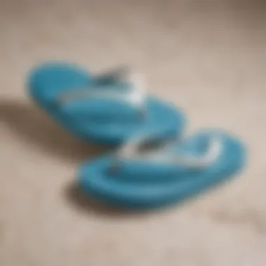 Care tips for maintaining shower flip flops displayed with cleaning products