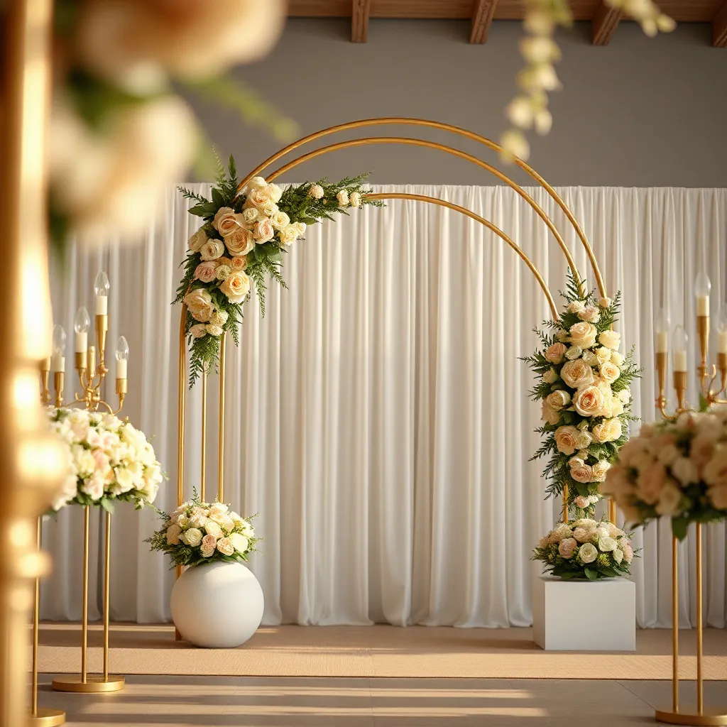 Wedding Arch For Decorations Full Set Gold